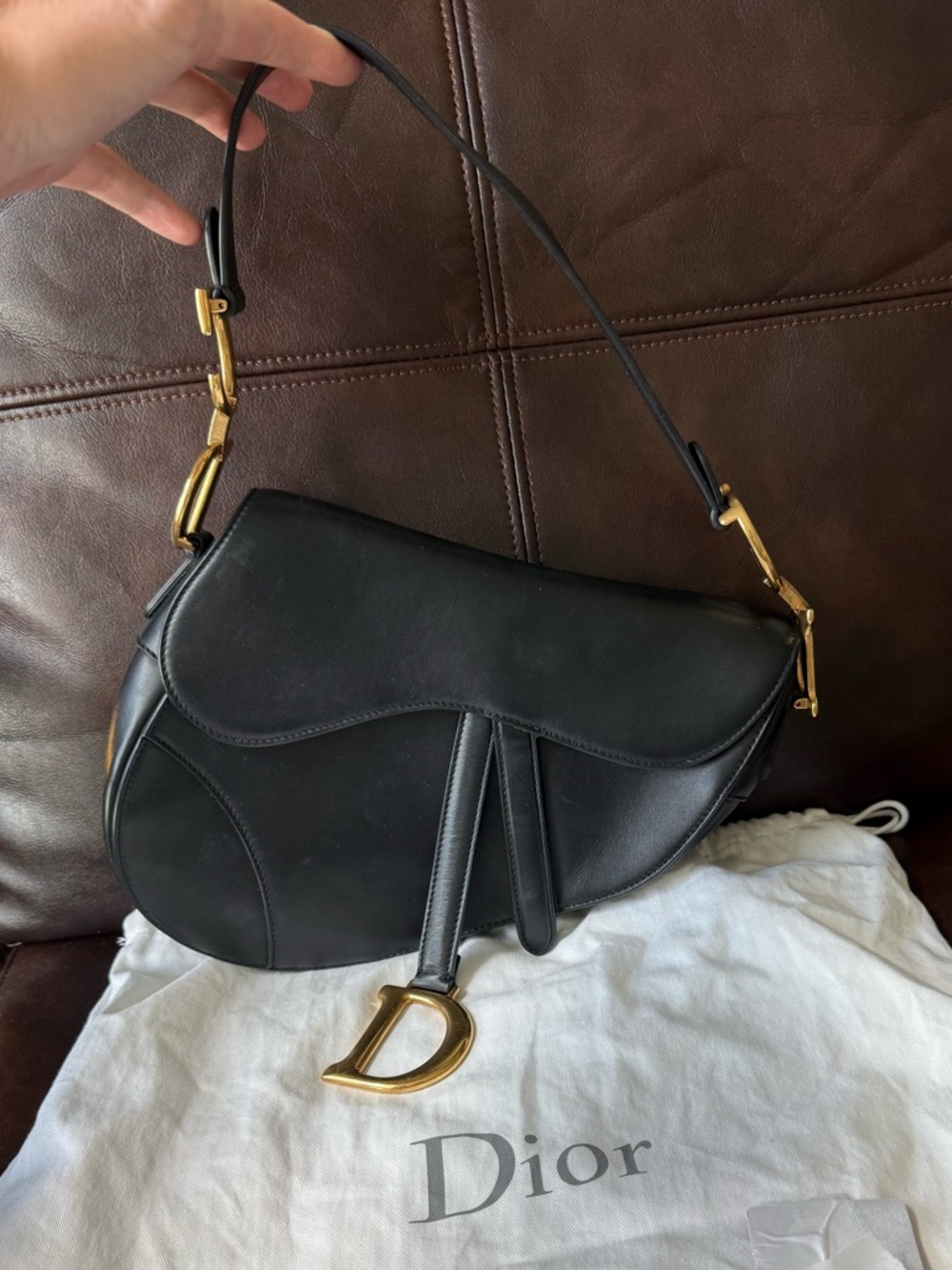 Dior Black Saddle Bag
